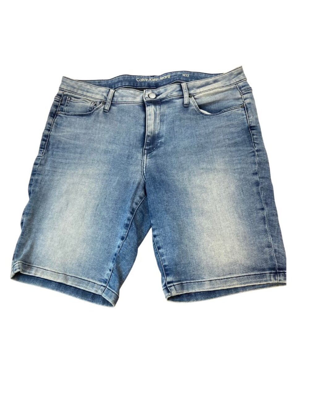 Calvin Klein 5 Pocket Faded Jean Shorts Soft Cotton Size W32